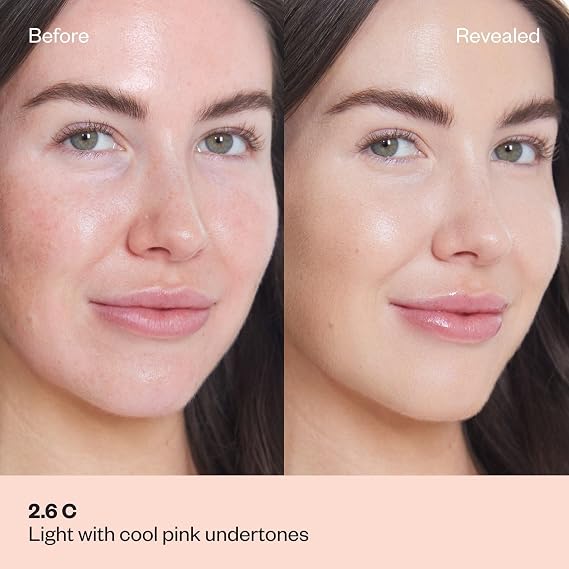 Kosas Mini Revealer Concealer - Medium Coverage Makeup, Conceals Dark Circles Under the Eyes, Dark Spots and Blemishes (Tone 2.6)