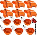 Chicken Feeder No Waste Automatic Poultry Feeder Ports Kit Chicken Feeders and Waterer Set