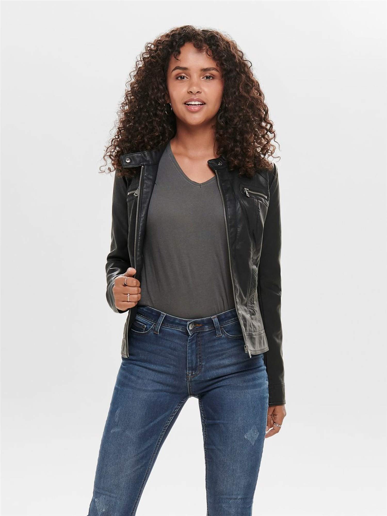 ONLY 15081400 Bandit Biker AUSSENKLEIDUNG UND Jacke Damen schwarz 36/S
