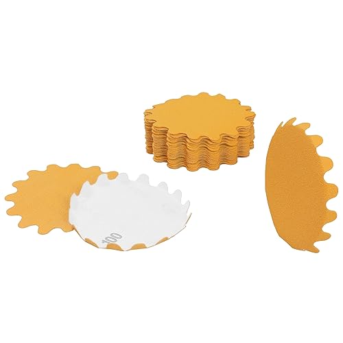 Keystone Disco de lijado ondulado con borde flexible de 3 pulgadas de diámetro, grano único, 25 unidades, grano 100