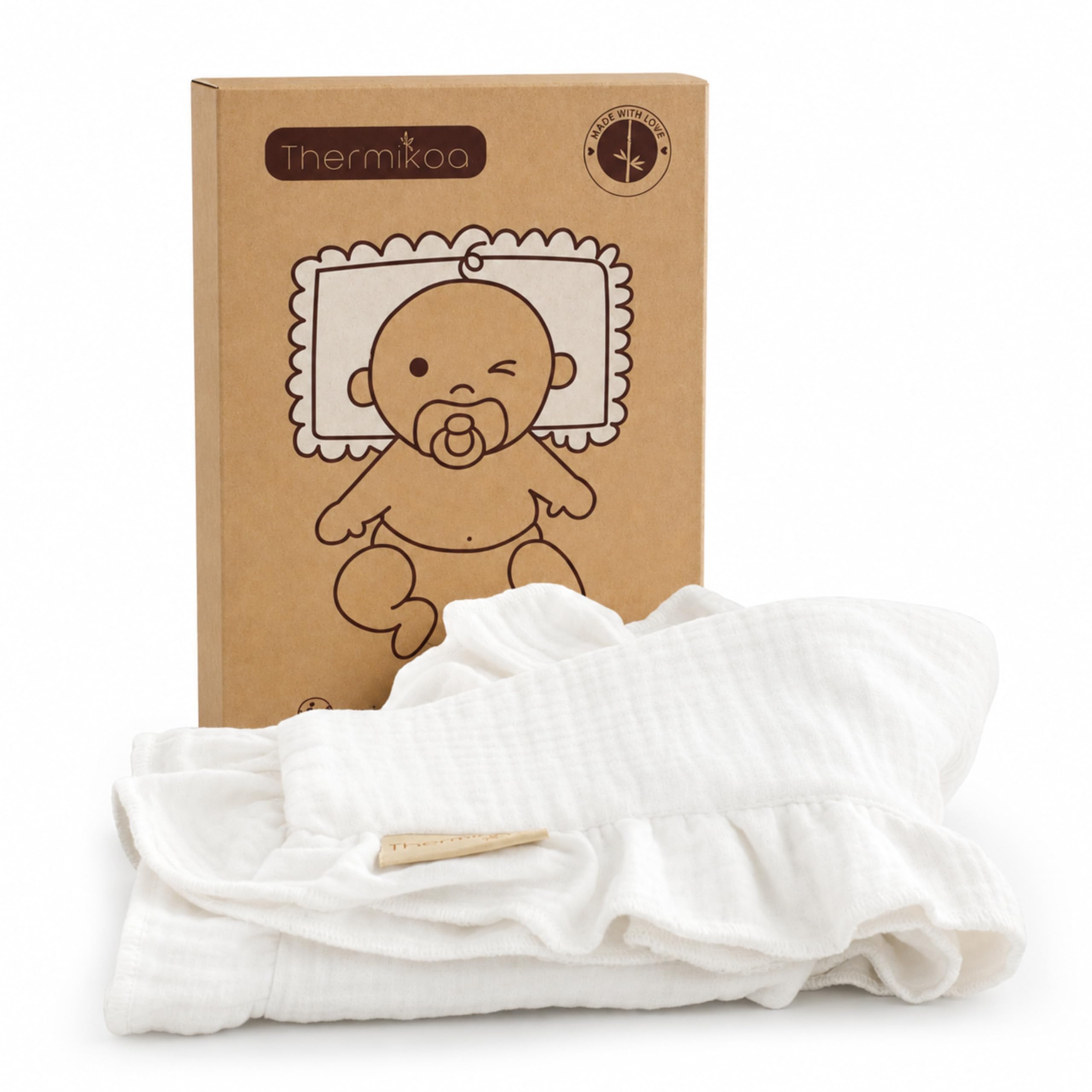 Mussole Neonato per Navicella XL 100% Cotone Mussola Spugna Protezione Assorbente Materassino Senza Plastica 50x30 cm