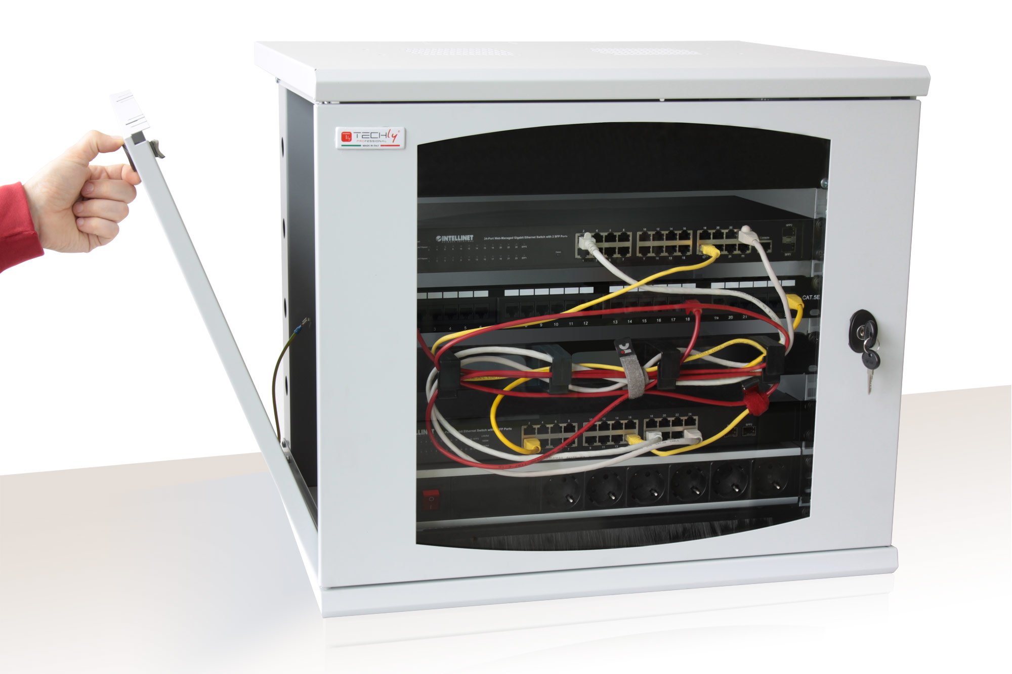 Techly Professional 103717 Rack 19" Wandschrank 10 Einheiten Unica Prof. 500mm Grau
