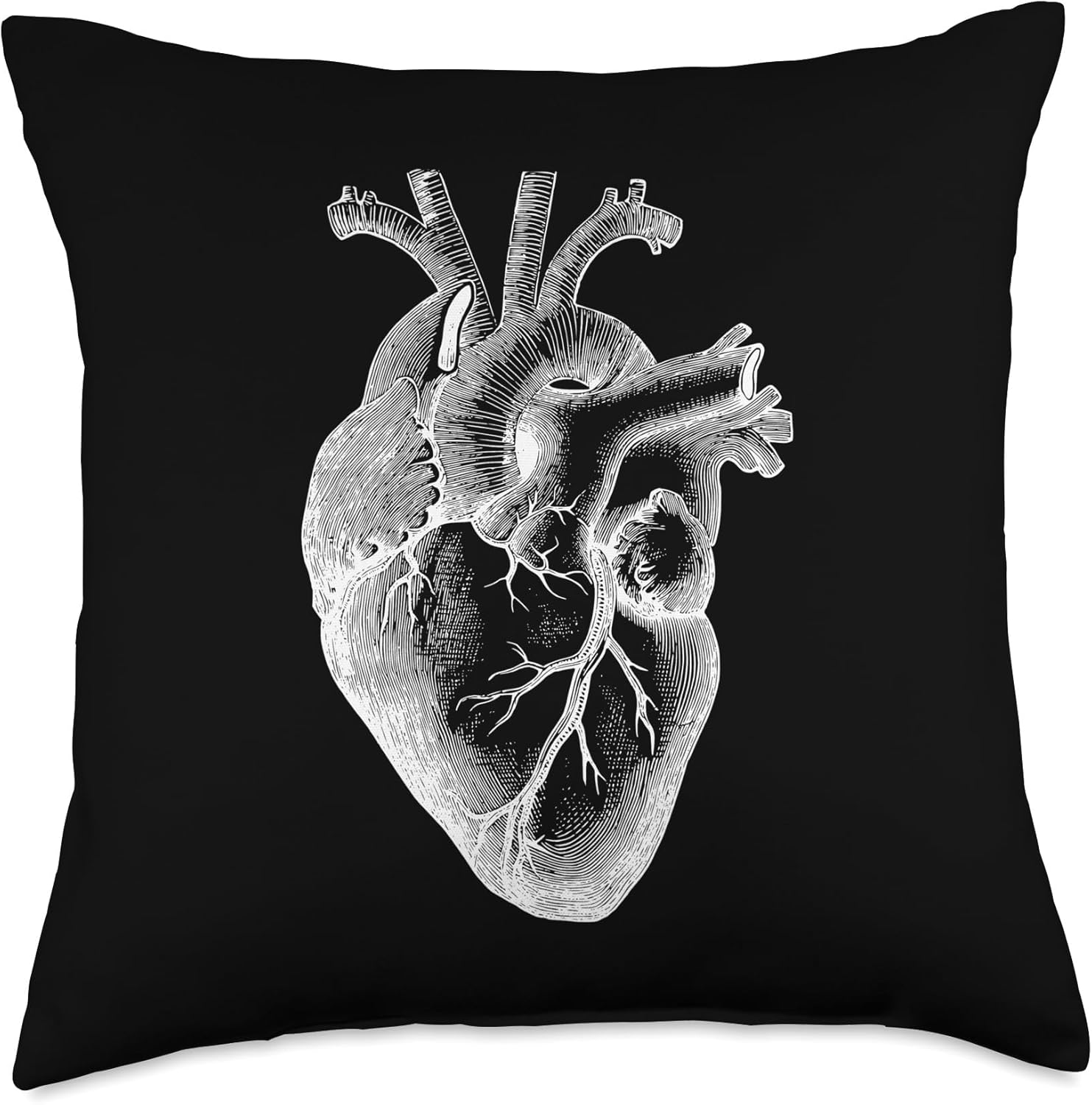 Anatomical Human Heart Doctor Gift Heart Anatomy Throw Pillow