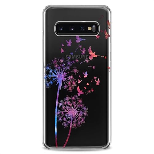 Miniatura 3 de Funda compatible con Samsung S25 S24 S23 FE S22 Plus S21 Ultra S20+ S10e Note 20 S9 Birds Floral Diente de León Linda Planta Slim Fit Diseño Púrpura