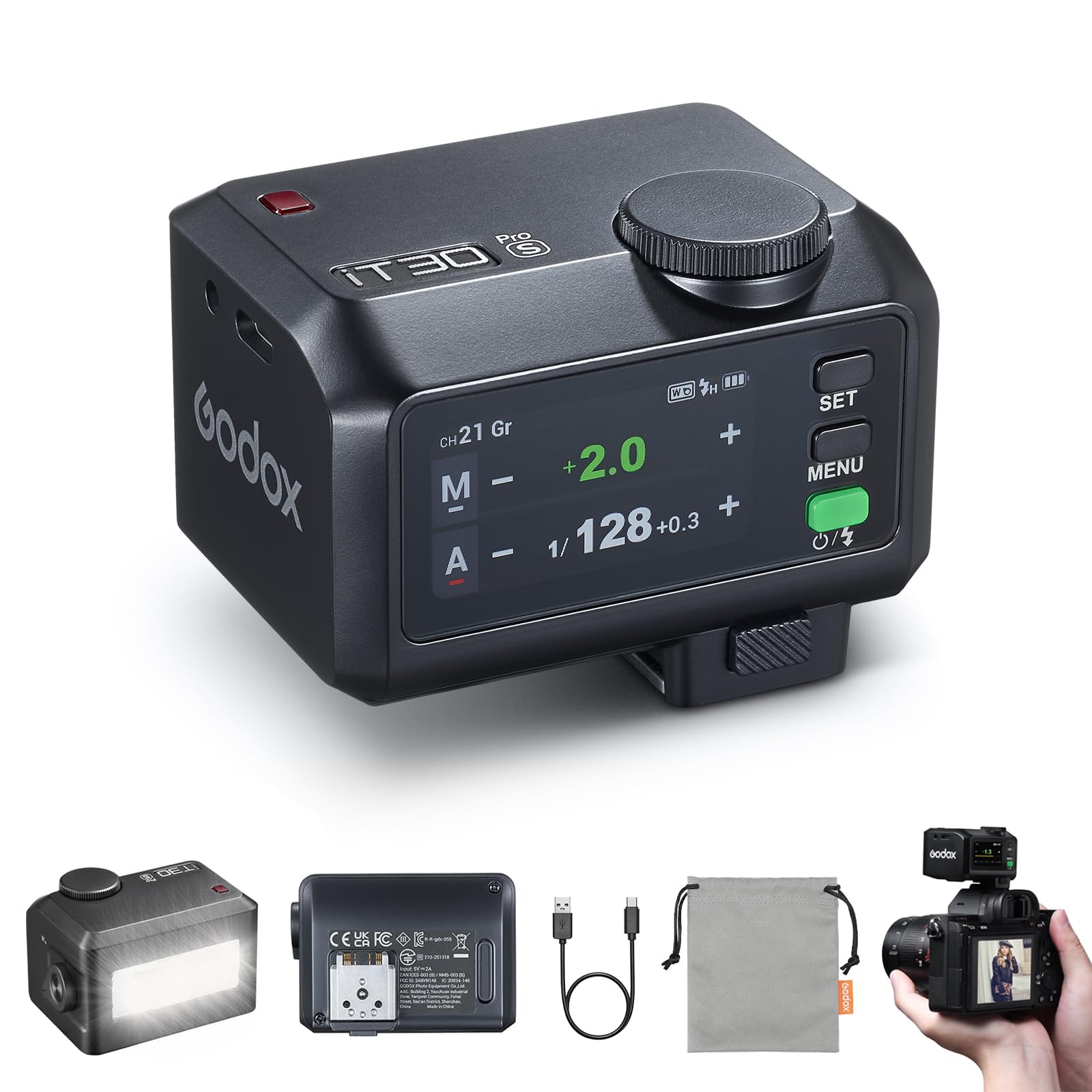 Godox iT30 Pro Sストロボ＋トリガー Amazon | Godox iT30Pro-S TTLフラッシュ（ソニーカメラ用）,GN15、1.5