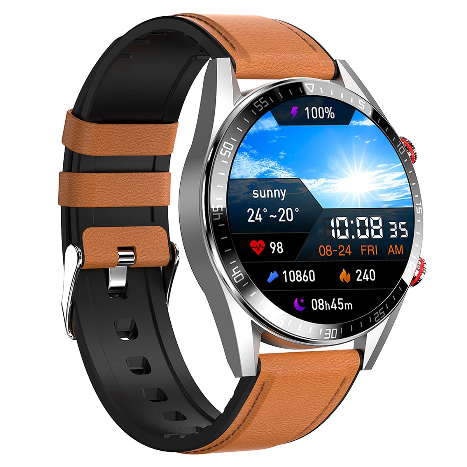 Inteligentne zegarki męskie i damskie 1,39 cala Bluetooth Fitness Tracker z aplikacją monitorującą w czasie rzeczywistym Przypomnienia o wiadomościach IP68 Wodoodporne męskie inteligentne zegarki dla