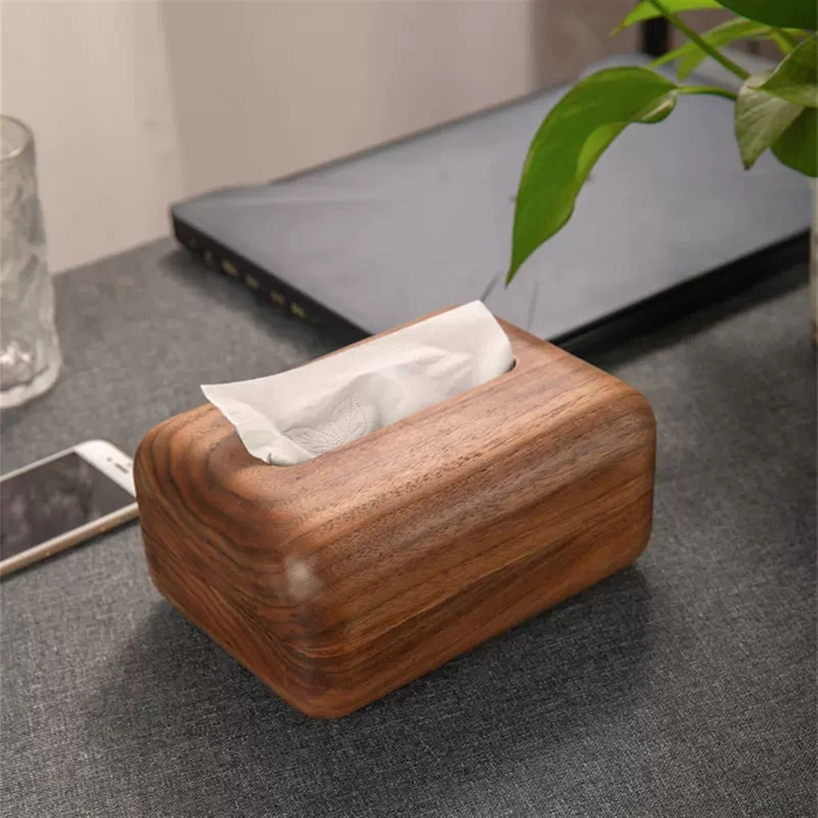 LUCBEI Kosmetiktücherbox Tissue Box Cover Chinesische Retro Tissue Aufbewahrungsbox Home Wohnzimmer Schlafzimmer Büro Desktop Dekoration Tissue Box Halter Taschentuchspender