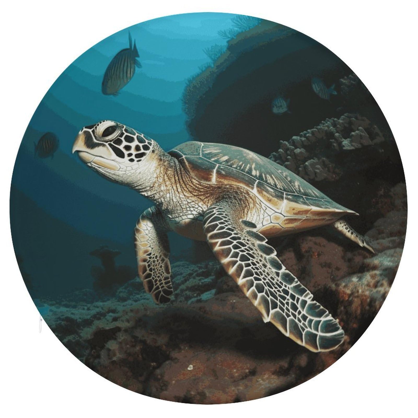 Adfgyerh Style Sea Turtle(1) Cushion Memory Foam Pillow Core，Seat Cushion Detachable Design，Chair Cushions Suitable For All Seasons, And Can Be Used In Offices, Dining Rooms, Homes, And Other Settings.