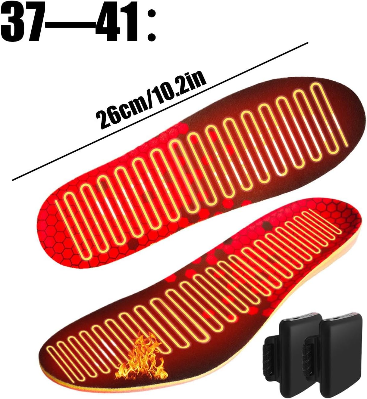 加熱ブーツインソール,5000mAh リモートコントロール - 調整可能 フットウォーマー,スキー、アウトドア、仕事、キャンプ、旅行