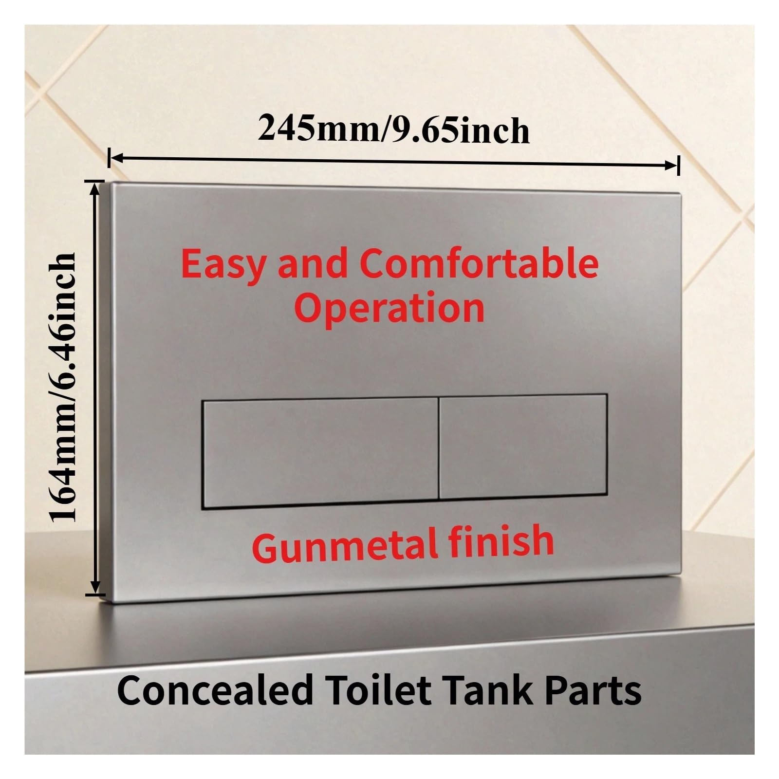 Compatible For Geberit, Placa Doble Bronce | Cisterna empotrada, inodoro de pared, 01 20 30, UP300 UP320, doble descarga, pulsación frontal