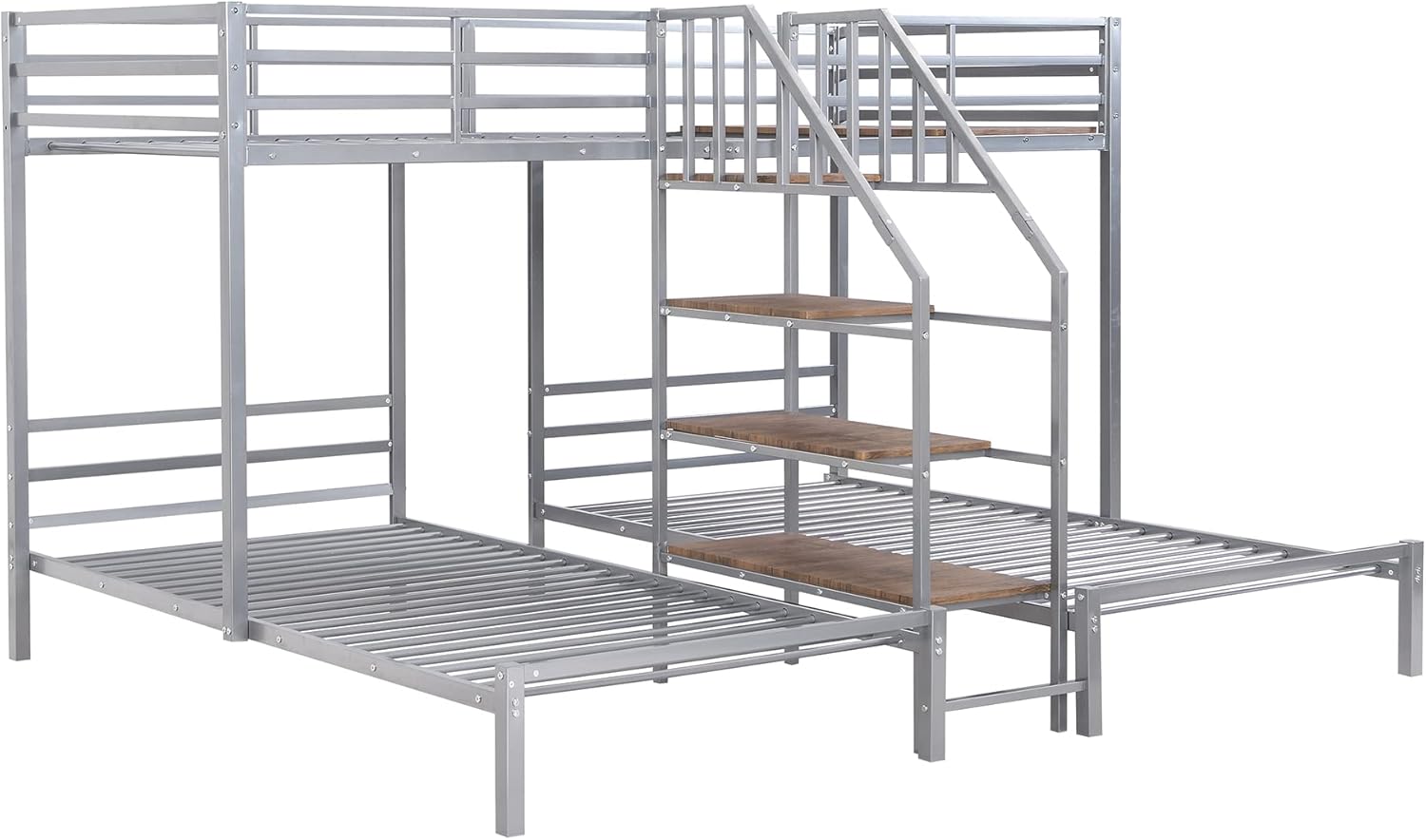 Front view of the Bellemave Triple Bunk Bed