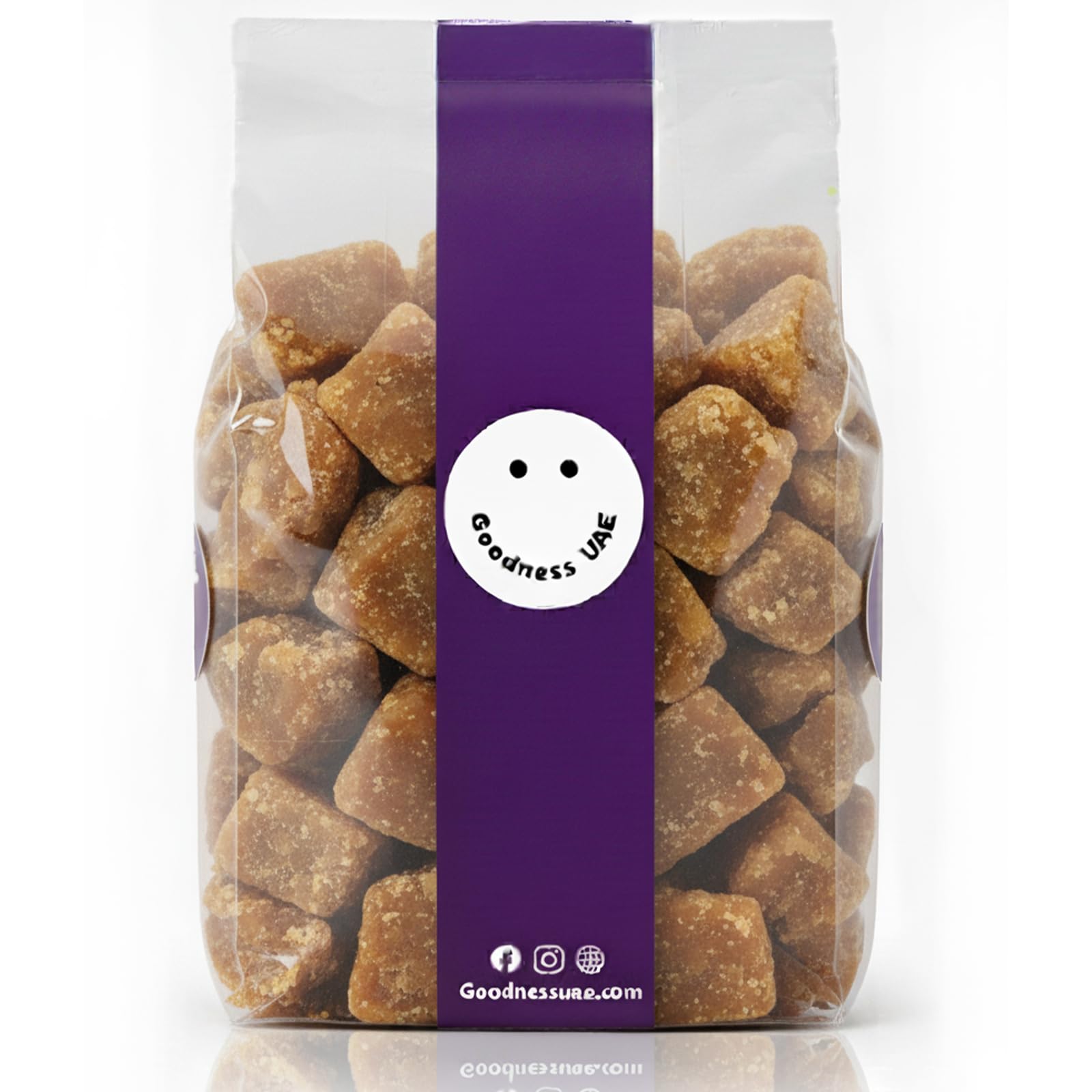 Natural Jaggery Goodness UAE– 1Kg | Pure & Unrefined Cane Sugar | Traditional Desi Gur | Chemical-Free Sweetener for Tea, Coffee, Desserts & Indian Recipes | Rich in Minerals, Iron & Antioxidants