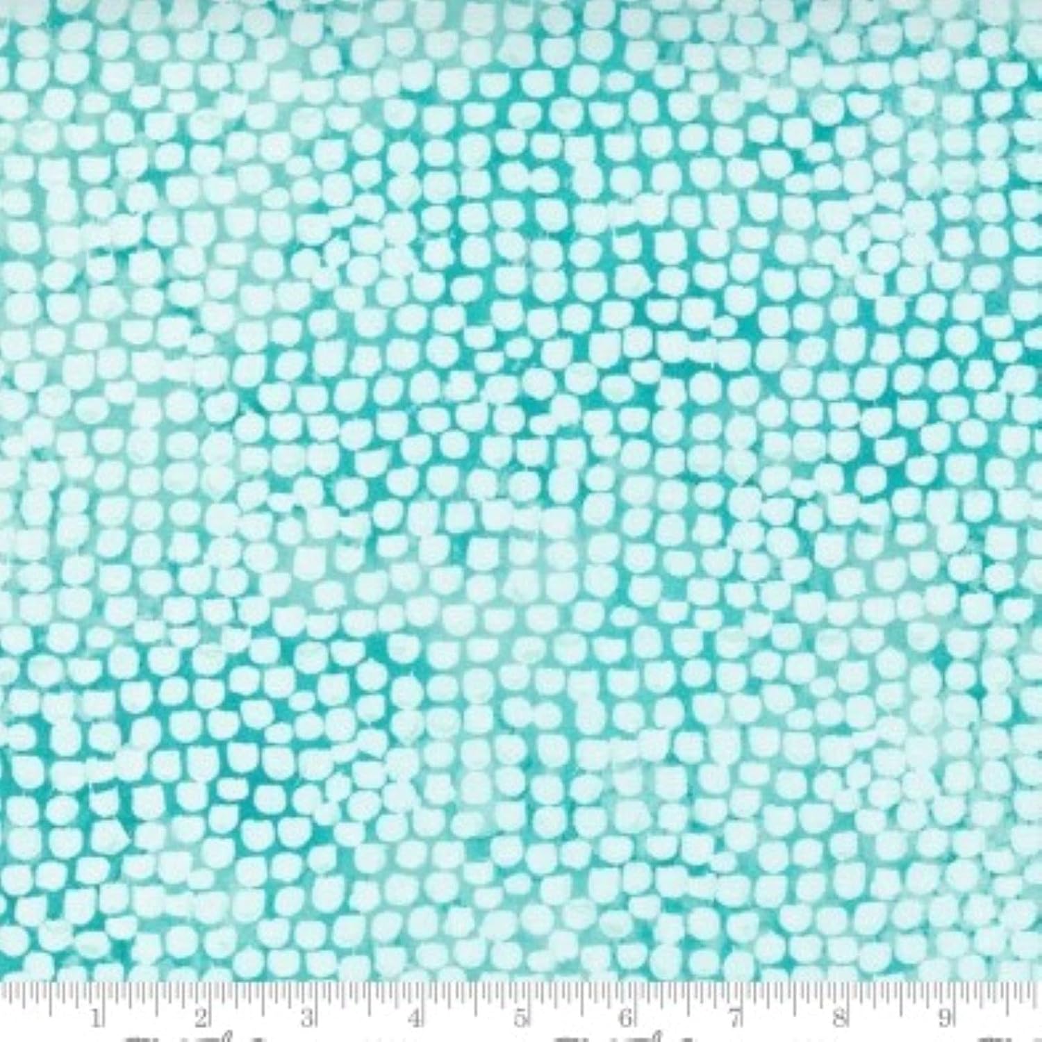 Moda Starflower Christmas 8485 12 Aqua Watercolor Dot BTY