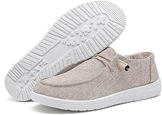 Womens Loafers Women Shoes Casual Slip-On Canvas Shoes Breathable Lightweight Boat Shoes for Women