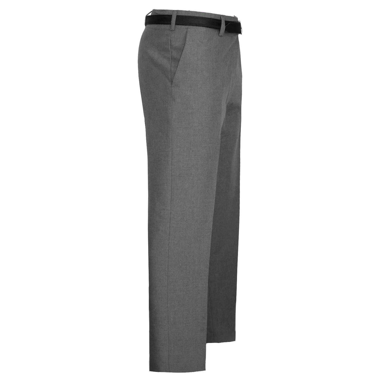 Myshoestore Men's Light Grey Formal Trousers Casual Business Office Smart Dress Pants Straight Leg Flat Front Everpress Pockets Waist Size 30 Inch To 50 Inches(, 46/31)