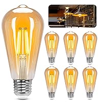 Aigostar ST64 - Lampadina Stile Vintage Edison, Led E27 Da 10W (Equivalente A 77W)