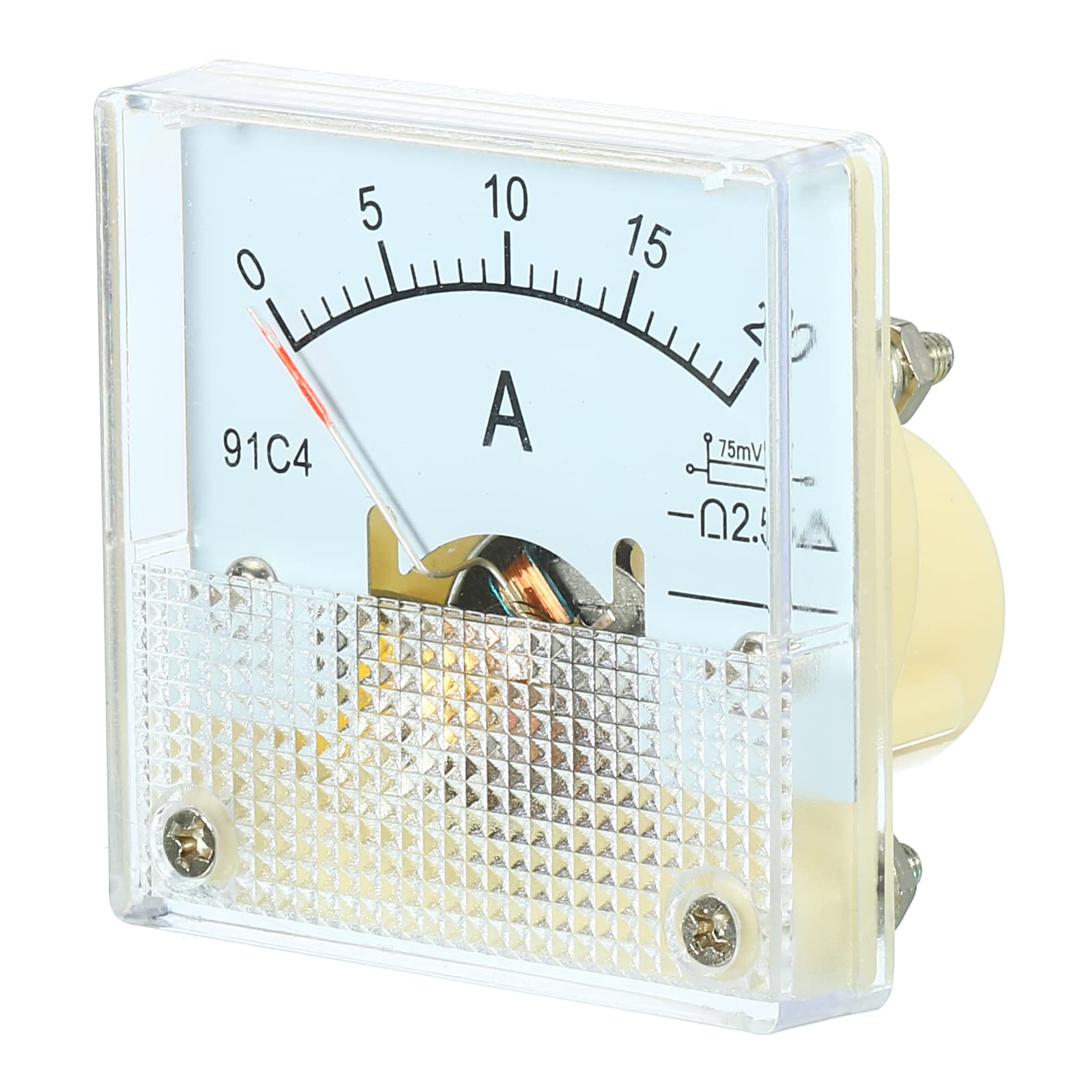 YOKIVE Analog Panel Ammeter, 91C4 Ampere Meter Current Tester, Great for Office Art, Home, Daily Use (DC 0-20A)