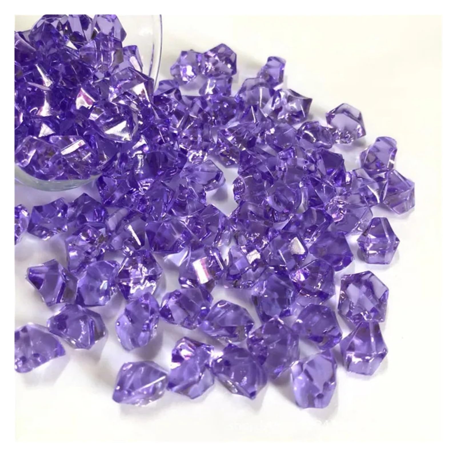 ITRHJTGP Fake Ice Rocks Acrylic Ice Rocks Decorating Table Scatter Vase Filler Fish Tank Display Home Decor for Vases Fillers(Violet)