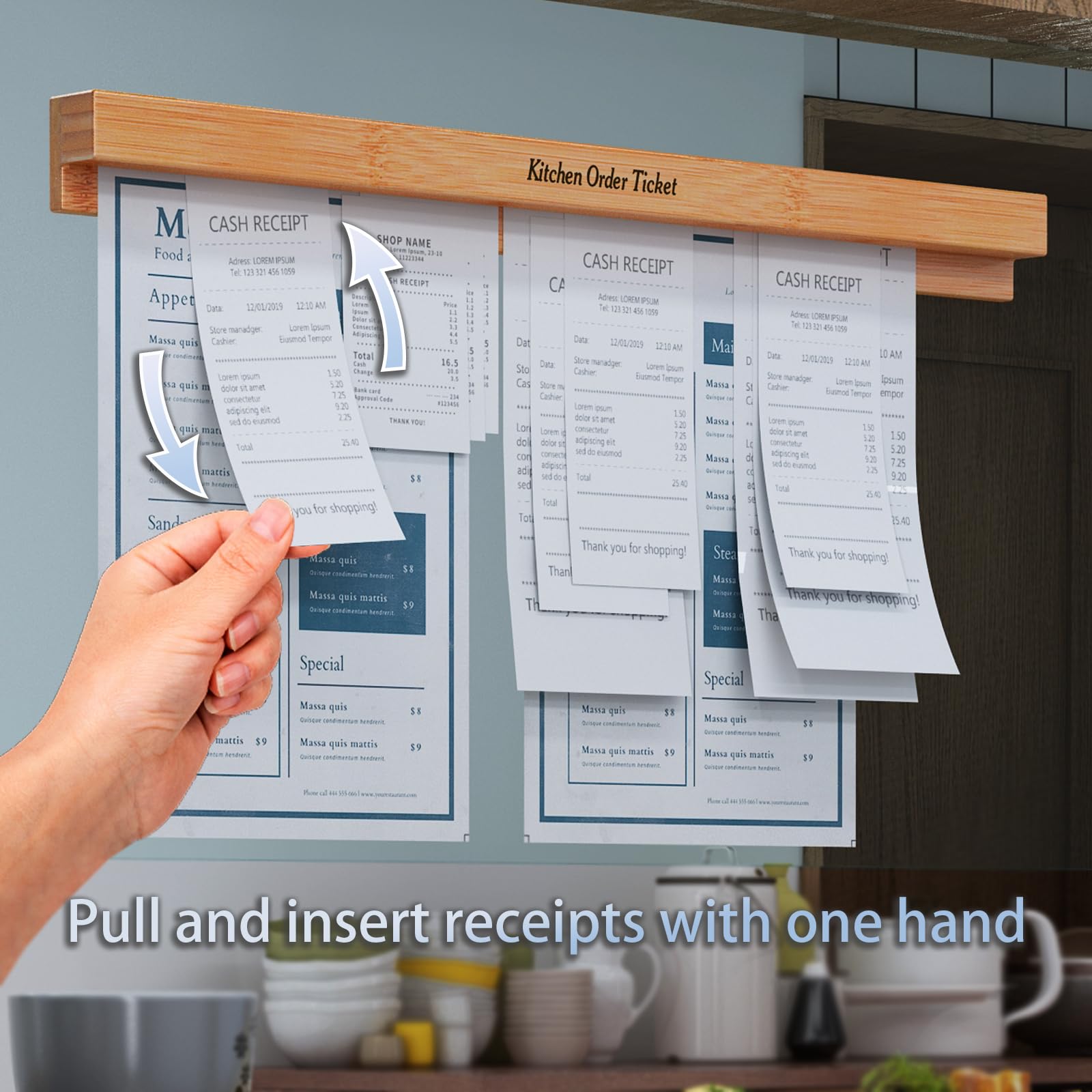 Shop Ticket Holders Bamboo Restaurant Ticket Holder - 20 Inch Receipt ...
