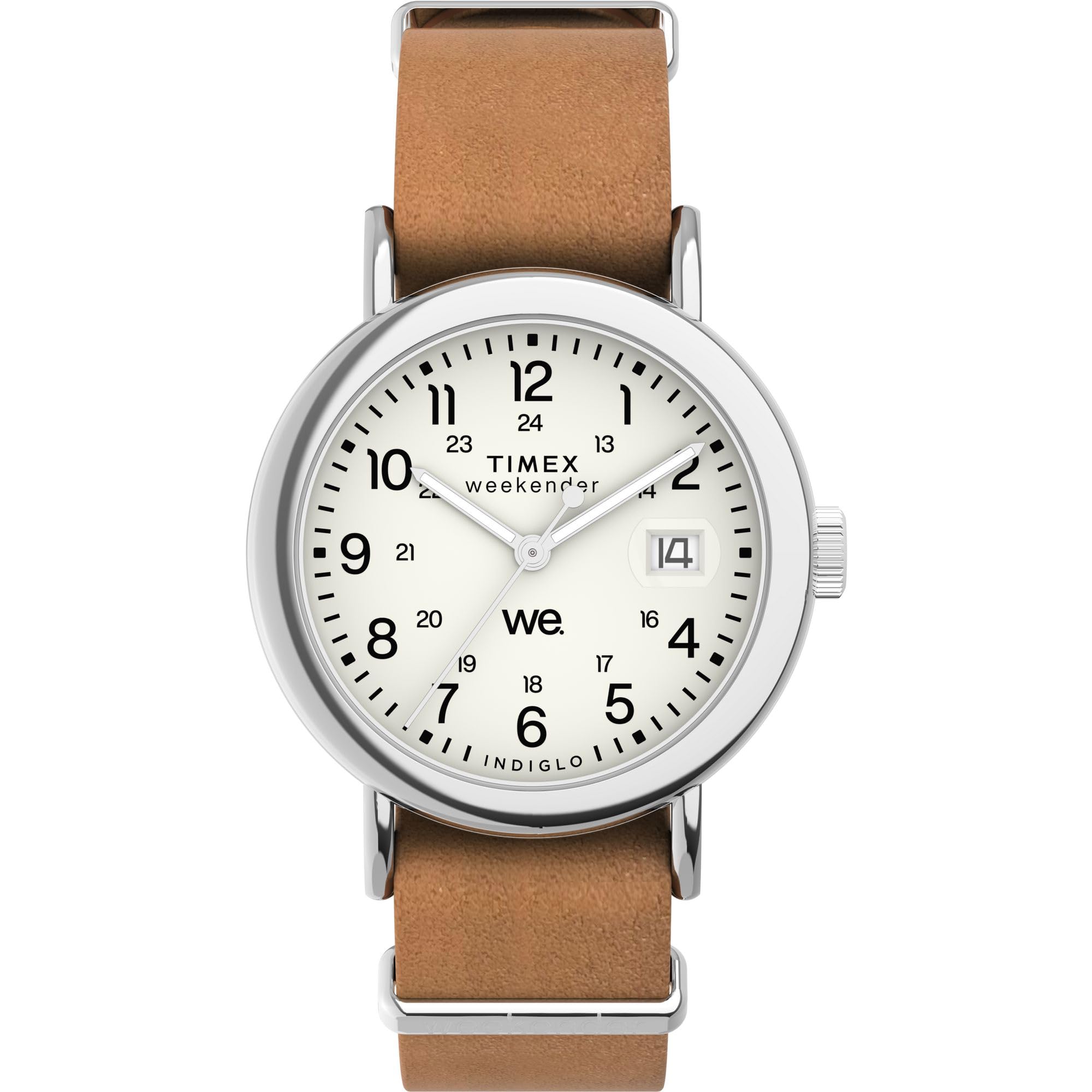 Weekender Main Line Analog Watch for Unisex with White Round Dial & Brown Leather Strap Band Water Resistant Unisex Wrist Watches - TW2W86500UJ-image-31