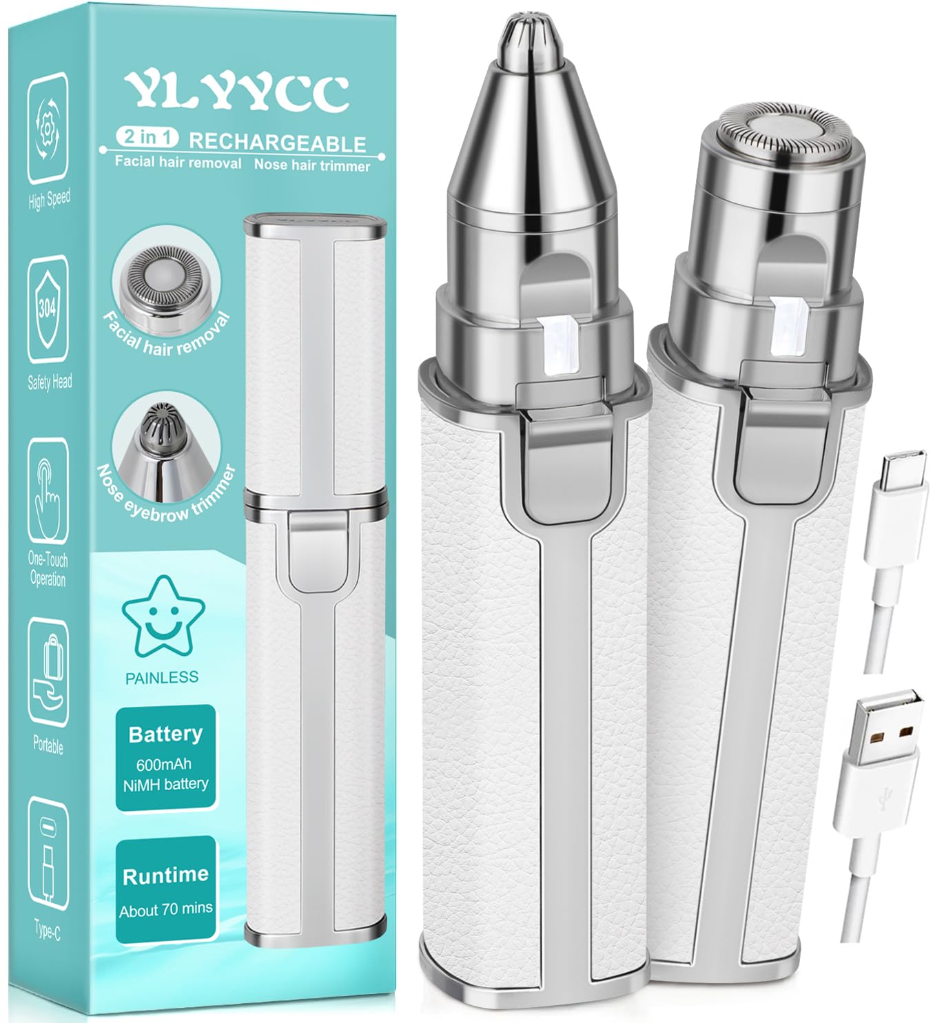 YLYYCC 2-in-1 Rechargeable Trimmer