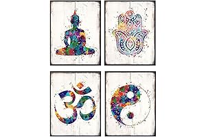 8"x10" Zen Meditation Buddhist Wall Art Prints - Yin Yang, and More