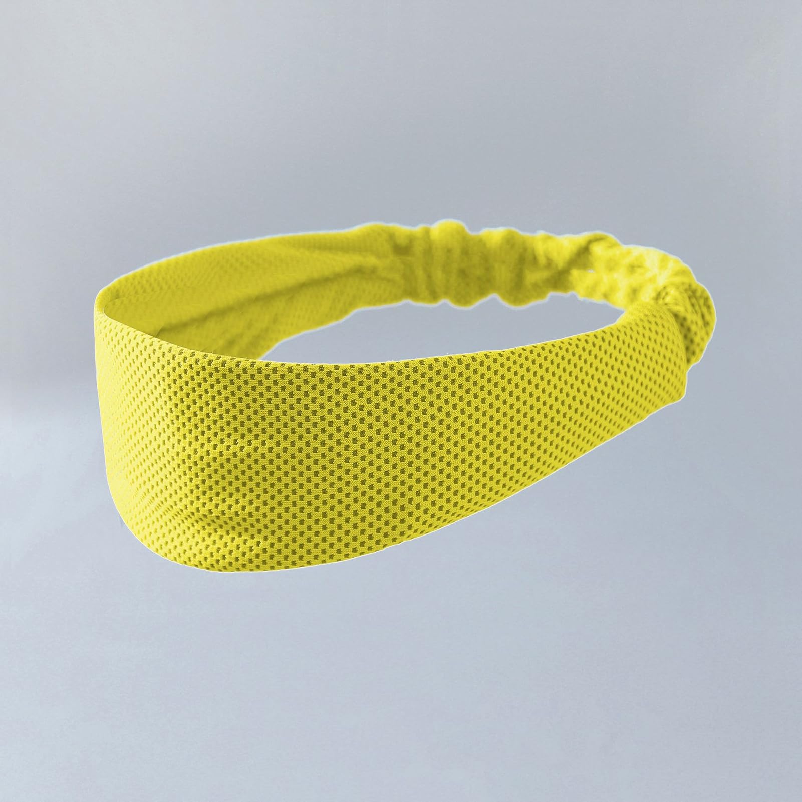 Porceosy Sports Headband for Women & Men - Breathable Elastic Hairband, Moisture Wicking Sweatband for Running, Cycling, Gym & Yoga Yellow