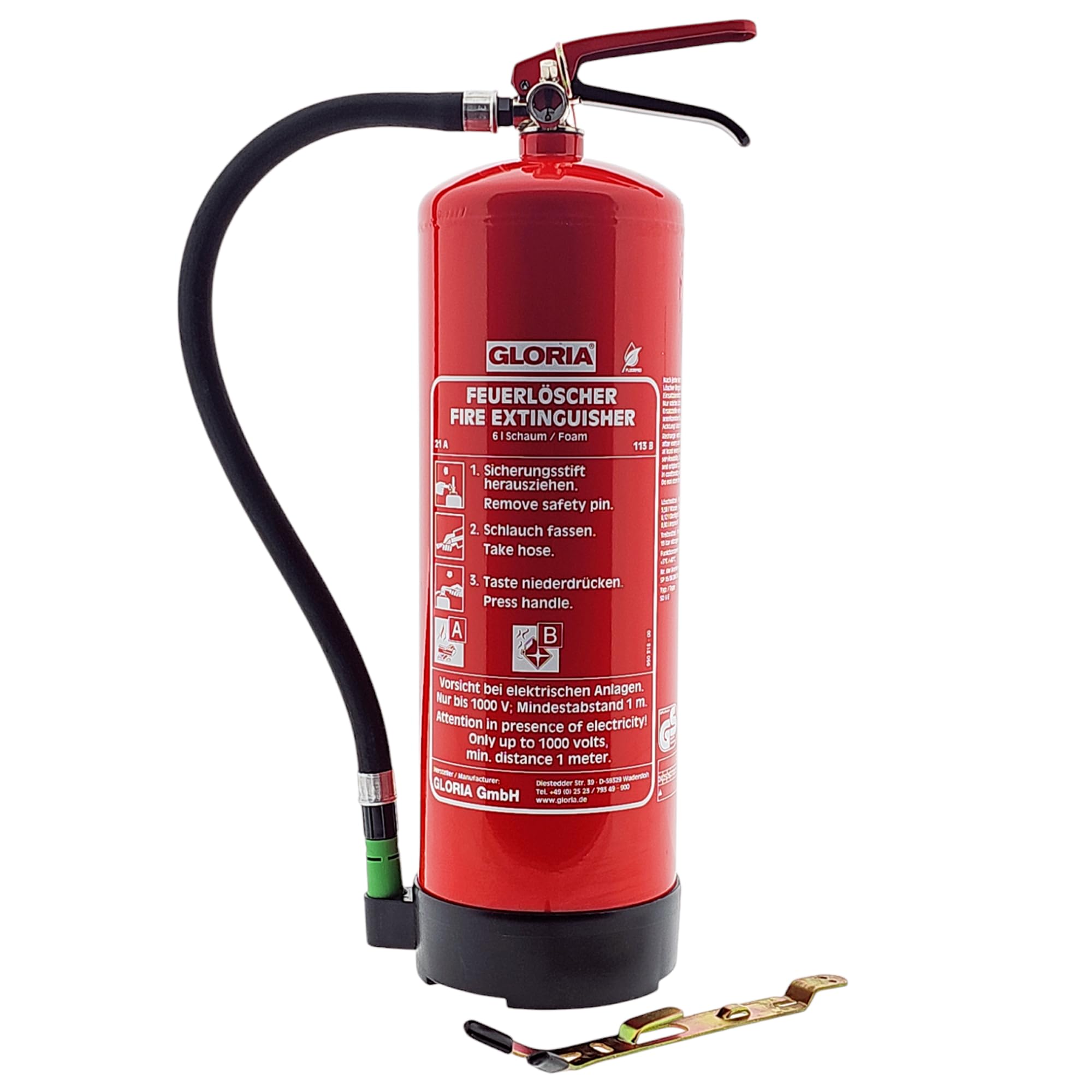 Gloria SD6 Estintore, schiuma 6 litri
