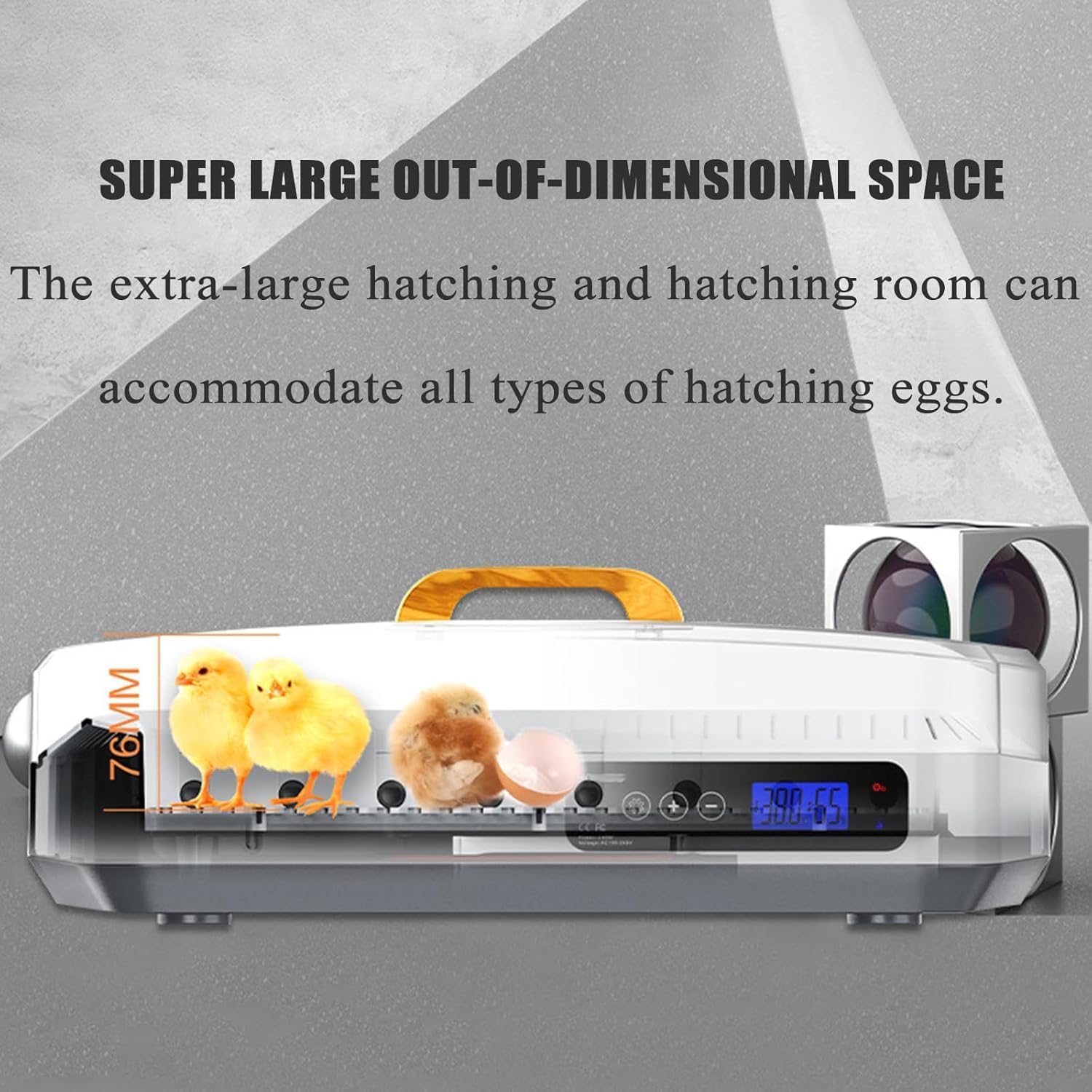 Incubatrice Automatica per Uova - Display Digitale con Girauova Automatico per La Schiusa di Uova di Gallina, Anatra E Oca