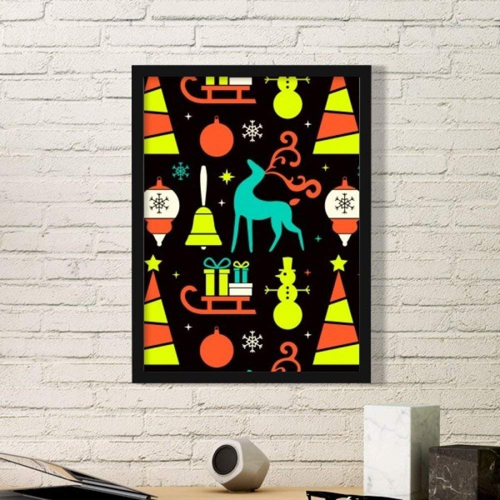 Cadre photo de Noël illustré et élégant à offrir comme cadeau de fête de fin d'année