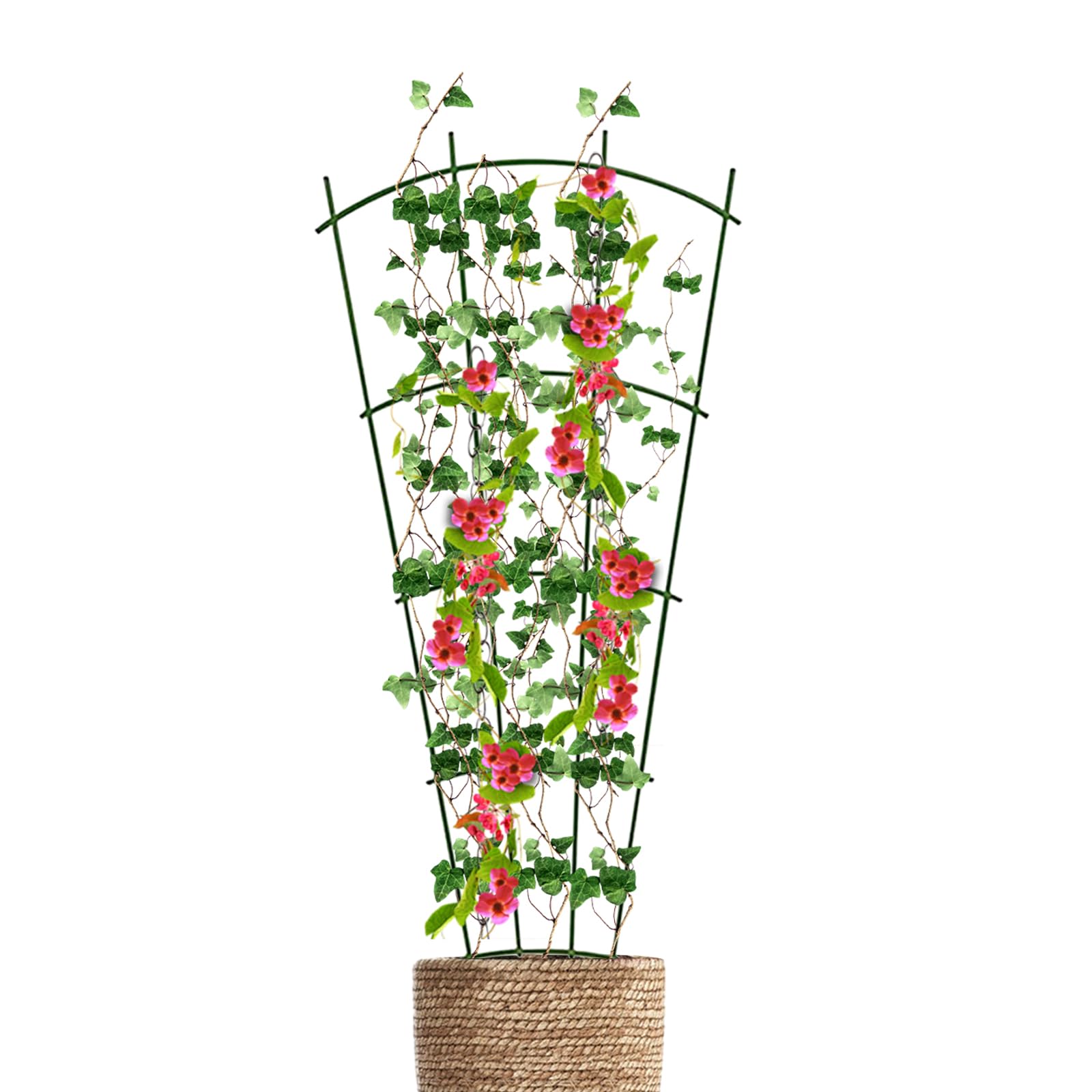Supporto per rampicanti da giardino, traliccio per piante rampicanti per balcone giardino terrazza, supporto stabile per vaso, supporto per piante da giardino, griglia per piante per peonie, ortensie