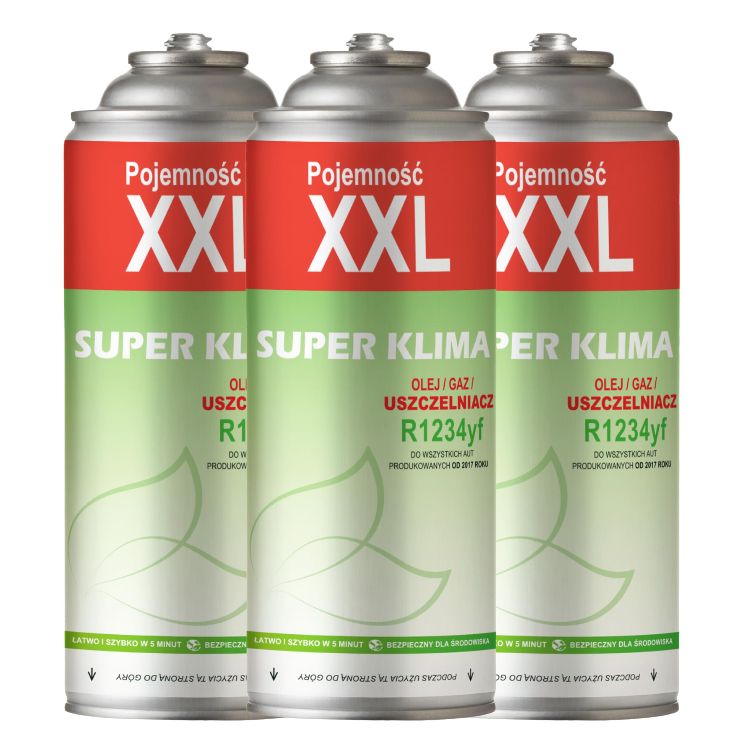 Tre Bombolette R1234yf Gas Aria Condizionata Auto 3in1 Clima Set Riparazione SUPER KLIMA