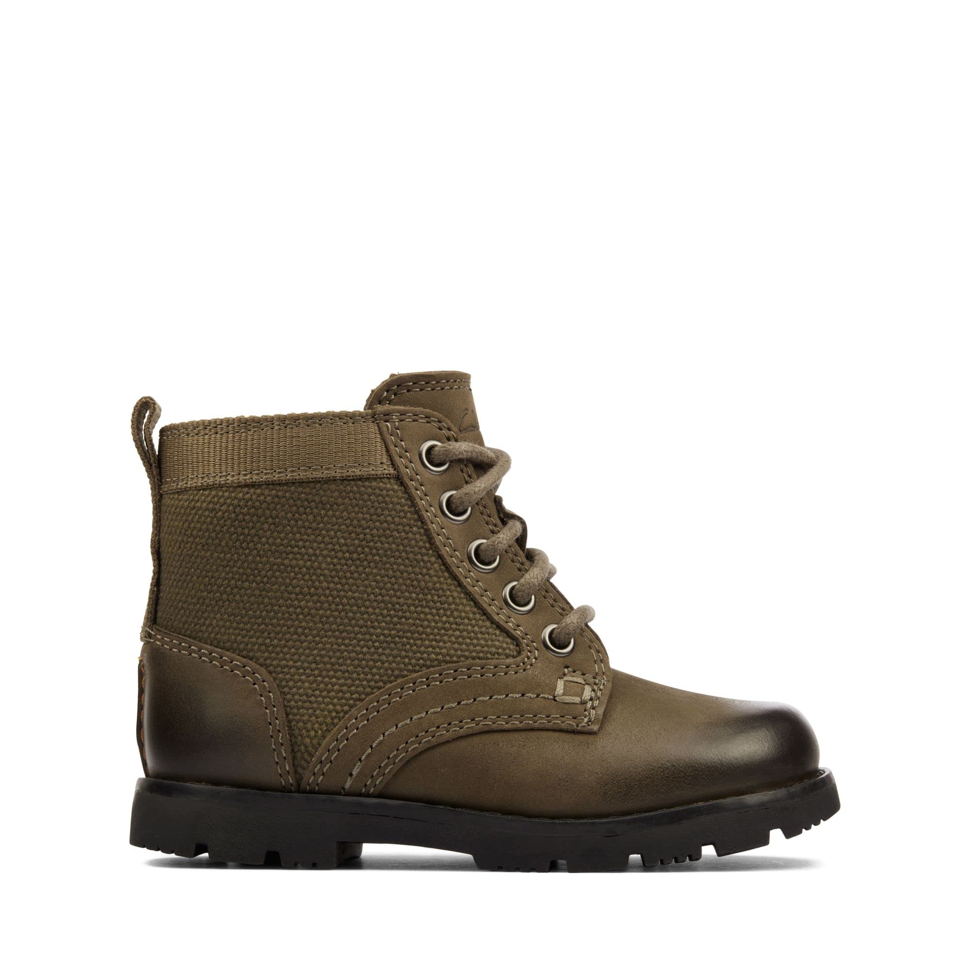 Clarks Boy's Heath Chard Ankle Boot, Khaki Leather, 11.5 UK Child