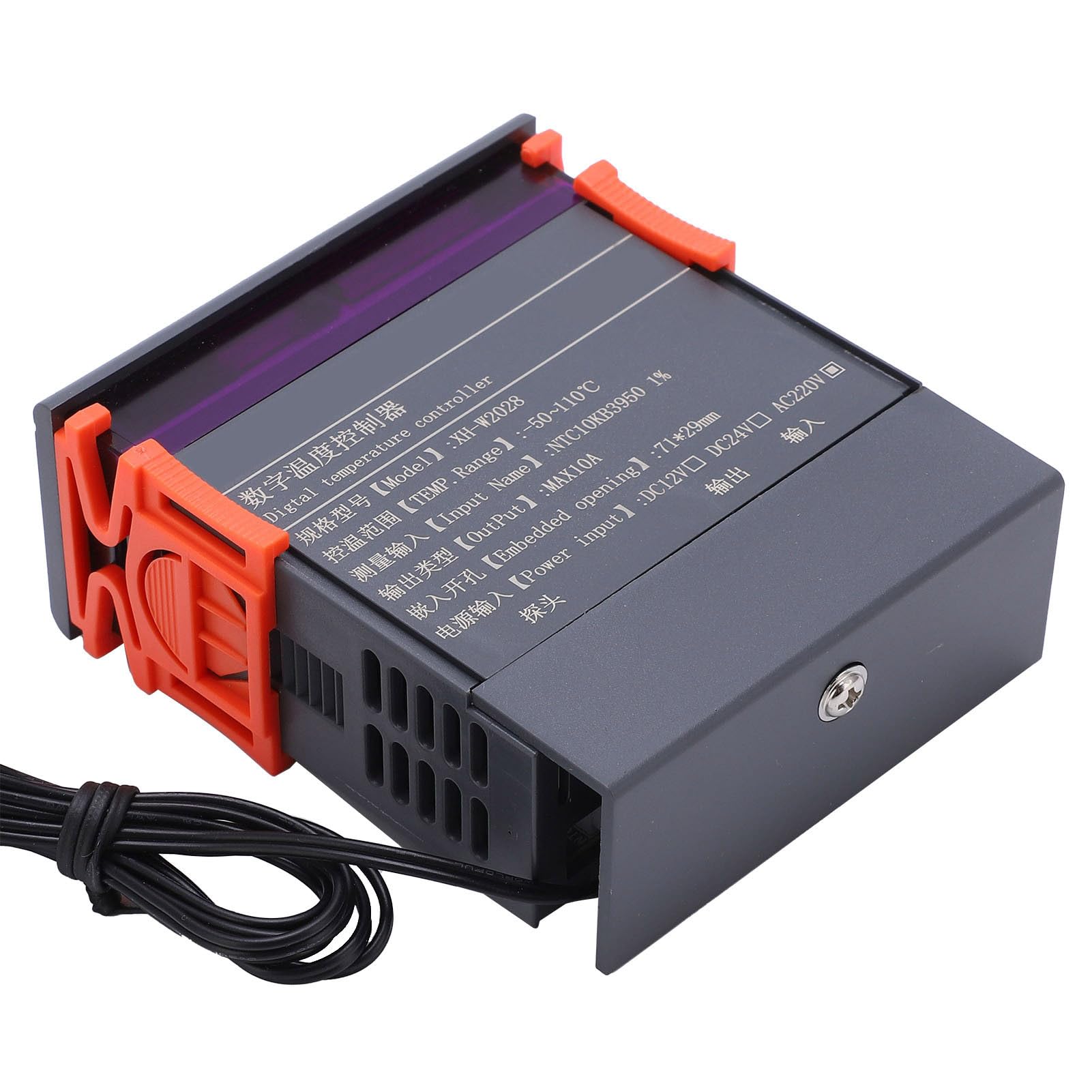Termoregolatore digitale Termostato accurato per frigorifero e congelatore ABS fai-da-te nero (AC220V)