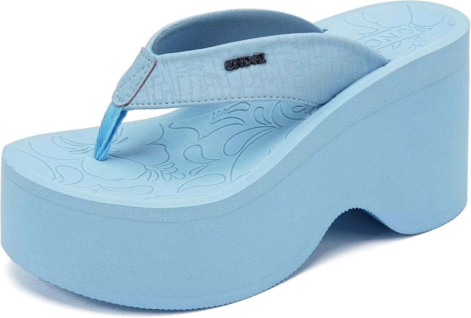 ONCAI Women’s Platform Chunky Sandals With Arch Support Trendy Fashion Summer Vacation Wedge Flip Flops for Women Soft Walking Outdoor Ladies Heels Shoes Rubber Soles US Size 5-11
