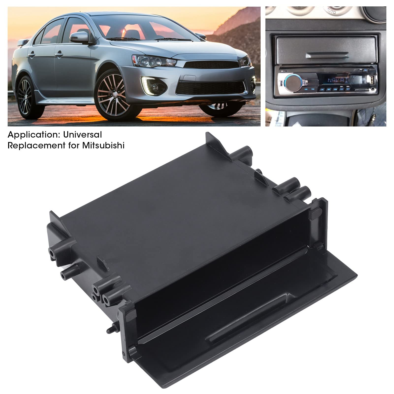TOPINCN Scatola Portaoggetti per Autoradio Pratico Organizer 1DIN Adatto per, Espande Lo Spazio per Gli Interni Dell'Auto, ABSDurevole e Universale per Ricambi Auto