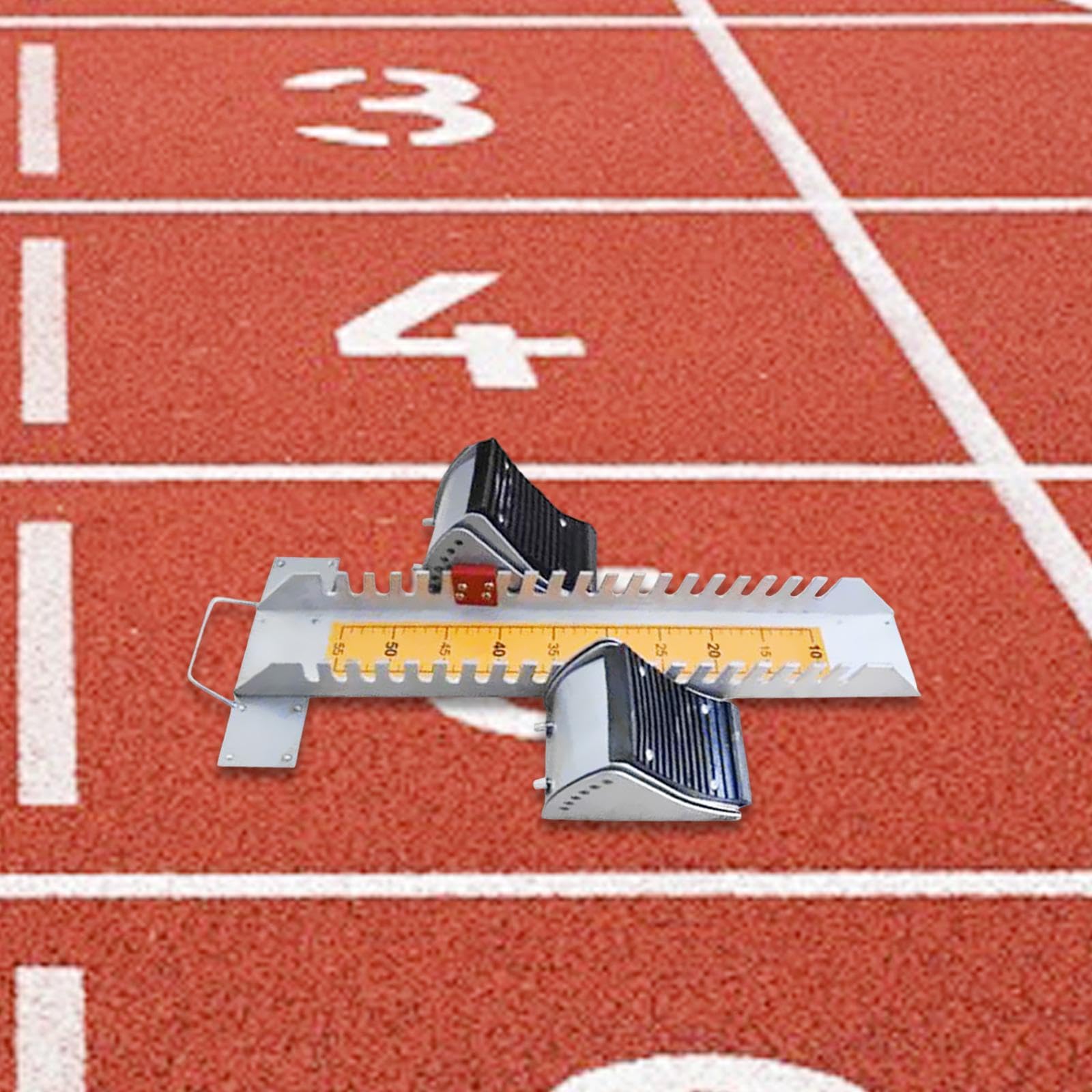 Bloque de Salida de Atletismo de Aluminio con 4 Ángulos Ajustables Equipo de Asistencia para Velocistas Portátil Antideslizante Adecuado para