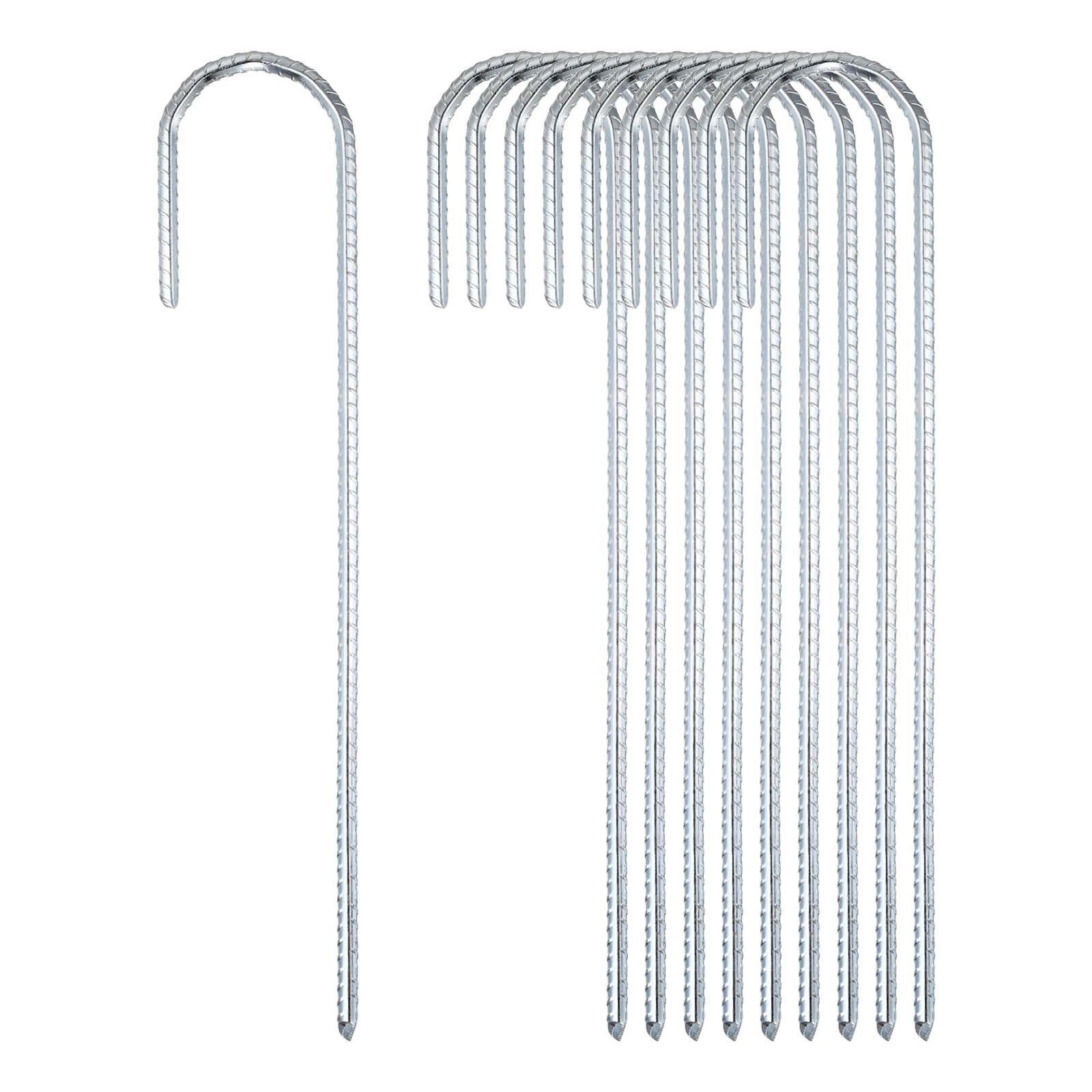 Piquets de sol robustes anti-vent en forme de J pour empêcher les tentes et grillages de bouger