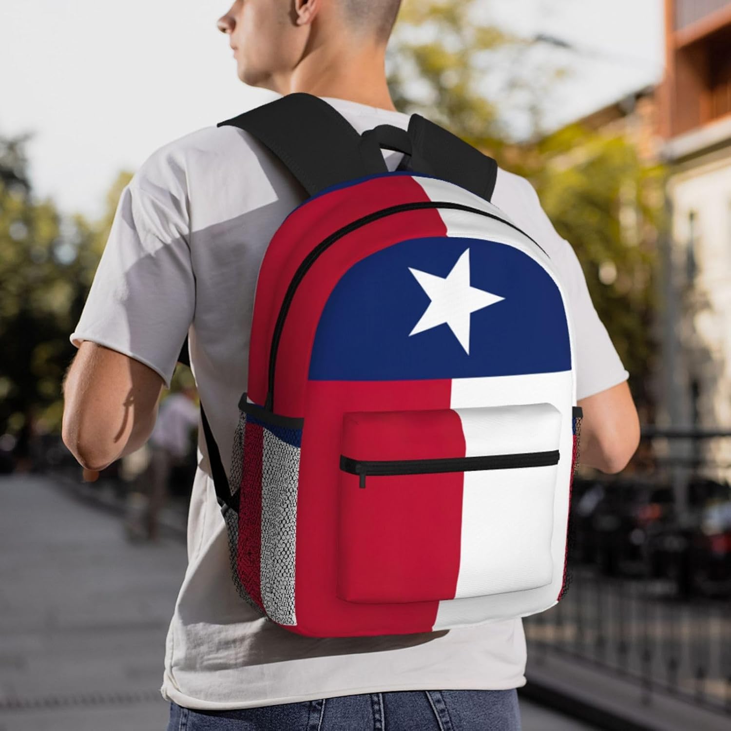 Flag of Texas College Backpacks,Backpacks With Pockets, Lightweight Bookbag For College for Women Men