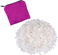 Vista 9 de Rockcloud Piedras trituradas pequeñas de 0.5 libras con bolsa de chakras, cristal de reiki curativo, decoración del hogar, amatista
