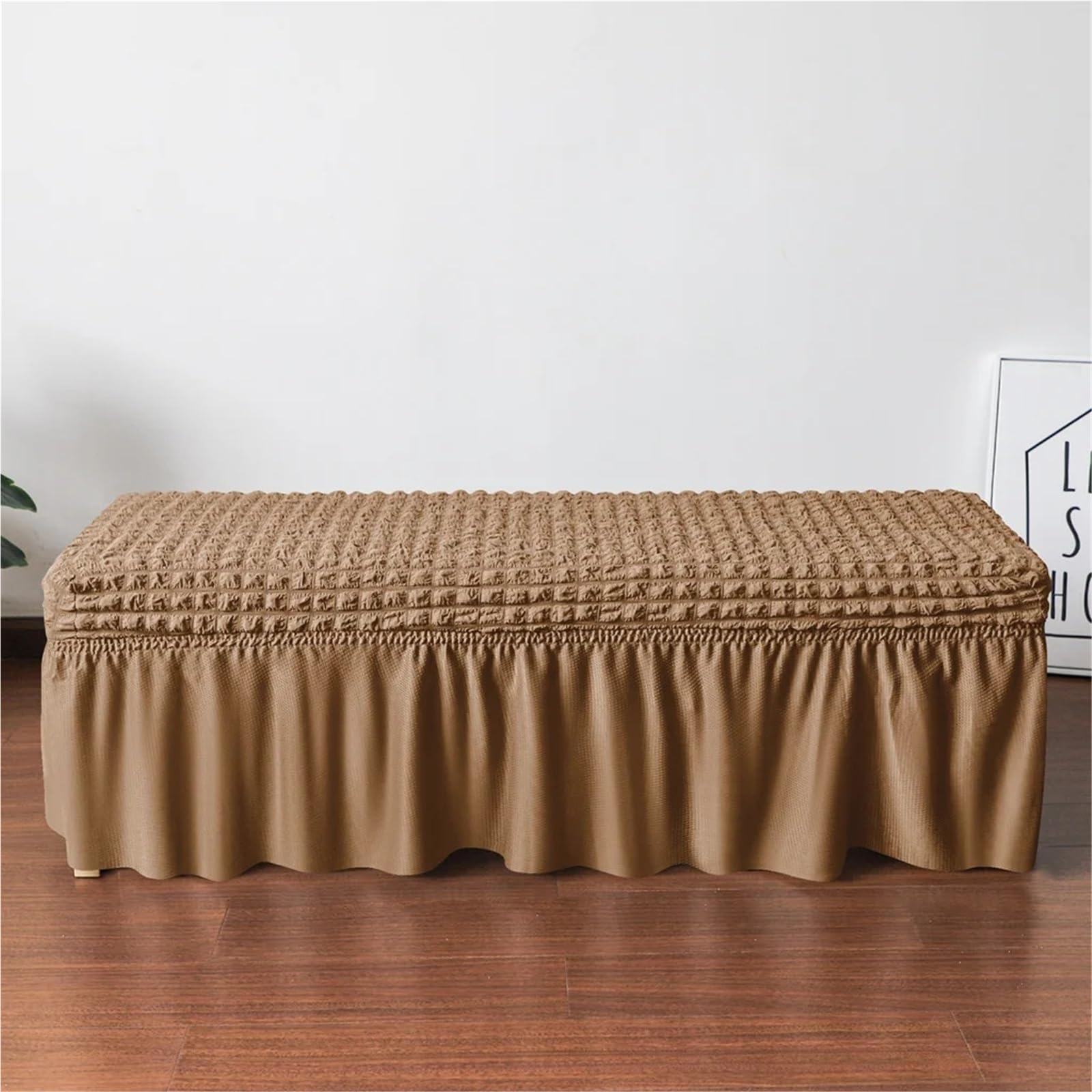 Bei fodere per panche, rimovibili e lavabili, in seersucker, per soggiorno, camera da letto, cucina, 2 pezzi, per sedie, hotel e uso domestico