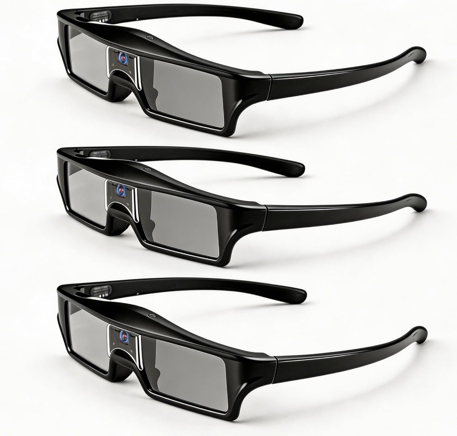 DLP Link 3D Glasses, Rechargeable Active Shutter Eyewear Compatible with AWOL Vision LTV-3000 Pro and LTV-3500 Pro, Aetherion Pro and Max & Other DLP-Link 3D projectors (1 Packs)