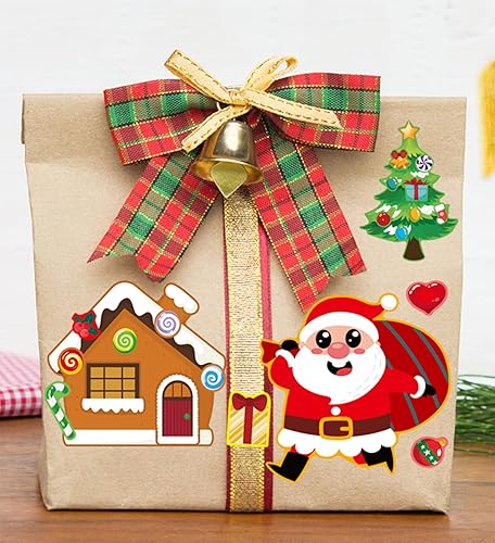 Miniatura 8 de Calcomanías de Navidad para niños, bonitas calcomanías de regalo de Navidad, rellenos de calcetines de Navidad para niños, decoraciones de Navidad,