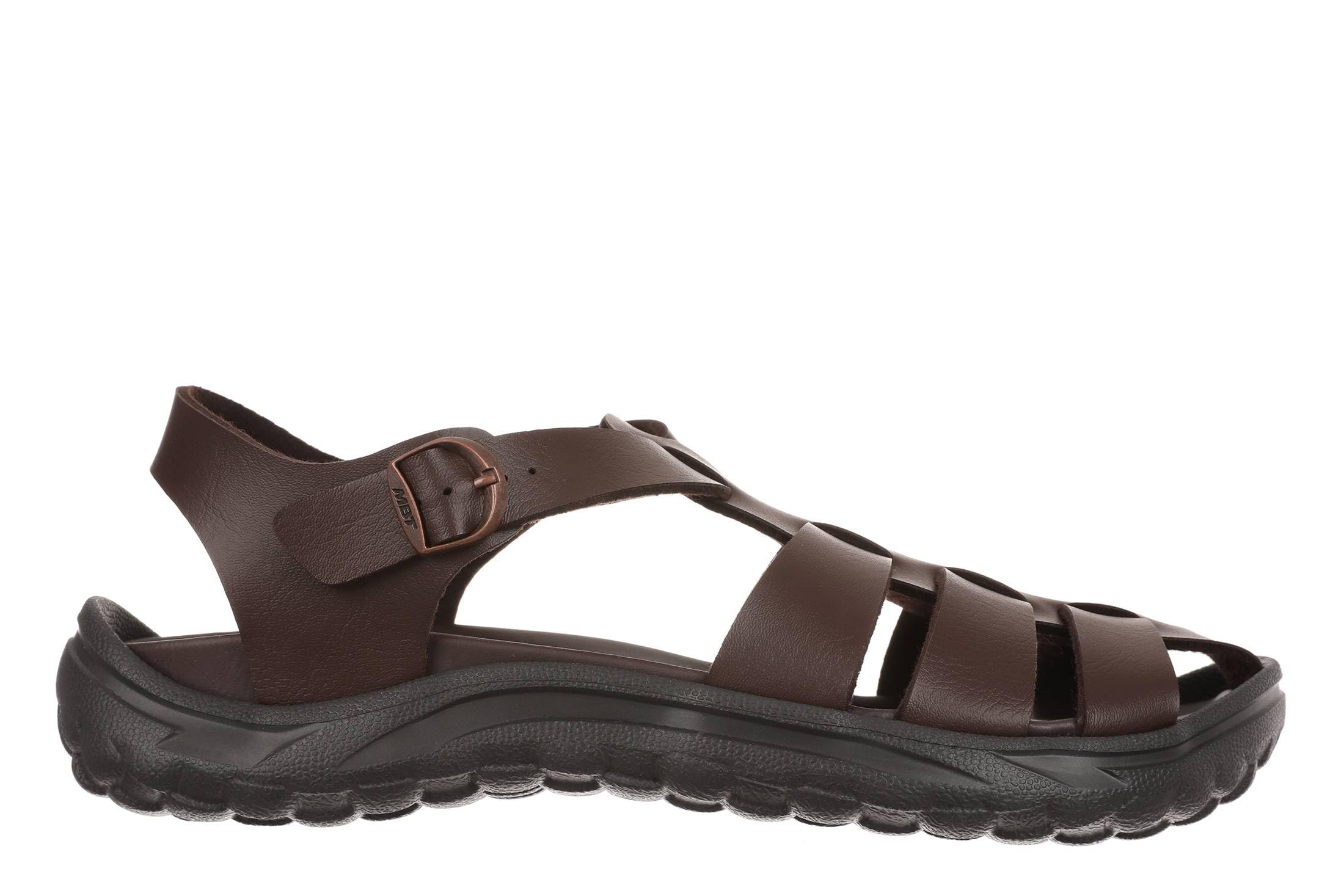 MBT HARU Sandalias para Hombre en Piel. Cangrejeras Ligeras y Cómodas de Primavera Verano. Calzado Fisiológico de Confort y Estabilidad. Sandalias de Recuperación para Vestir