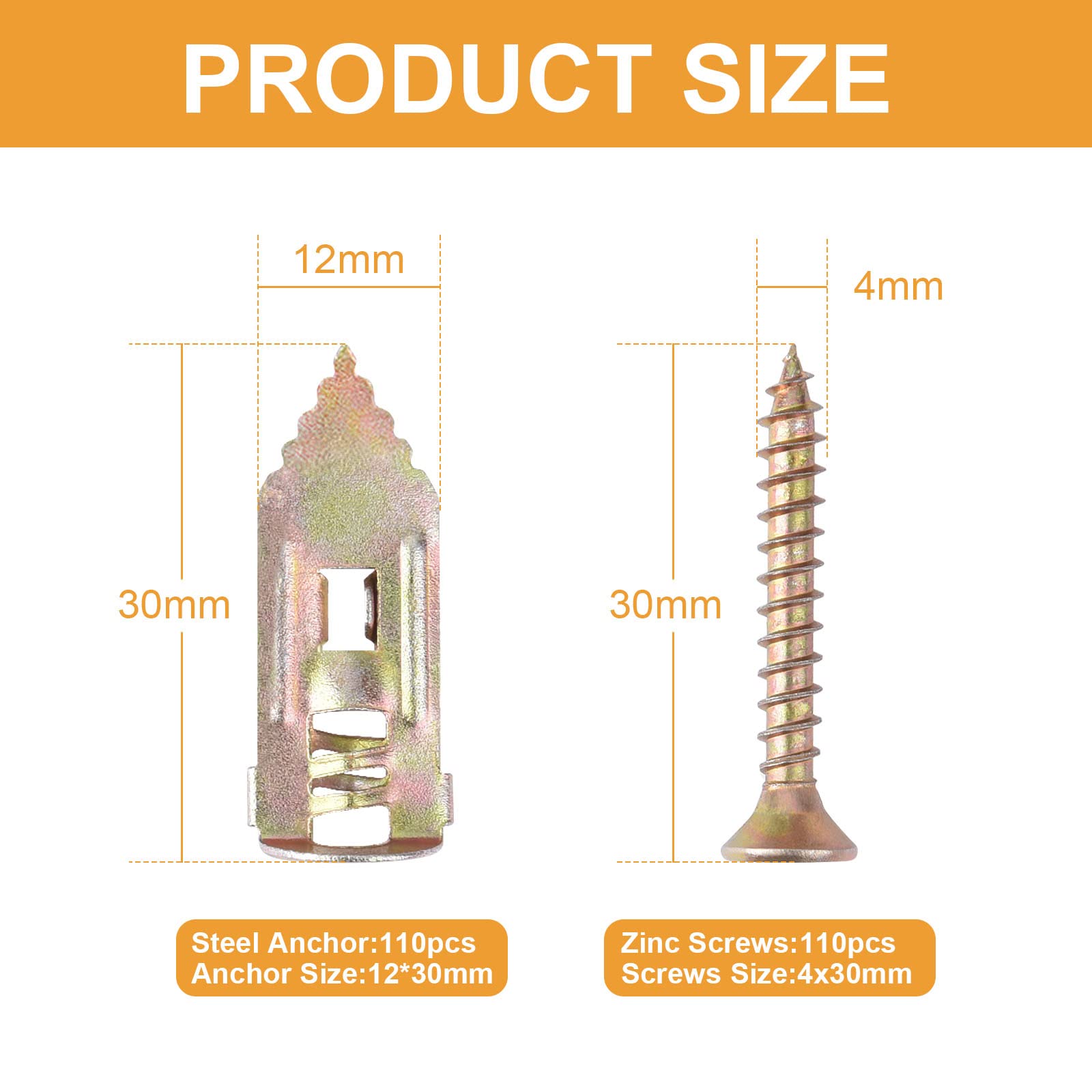 Serrated Expansion Solid Wall Anchor Molly Concrete Dry, 40 OFF