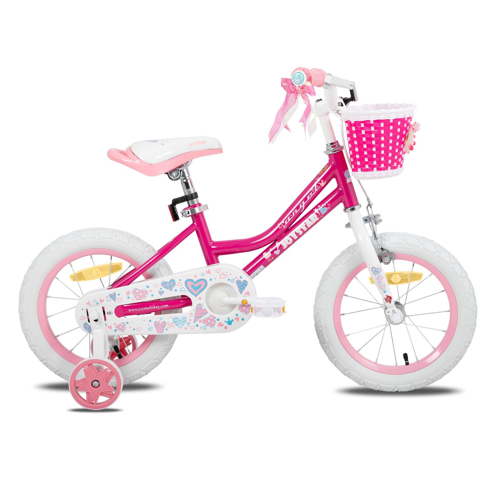 JOYSTAR Vélo Enfant 12/14/16/18/20 Pouces pour Filles 2-11 Ans, vélo Fille 12/14/16/18/20 Pouces avec stabilisateur et Panier