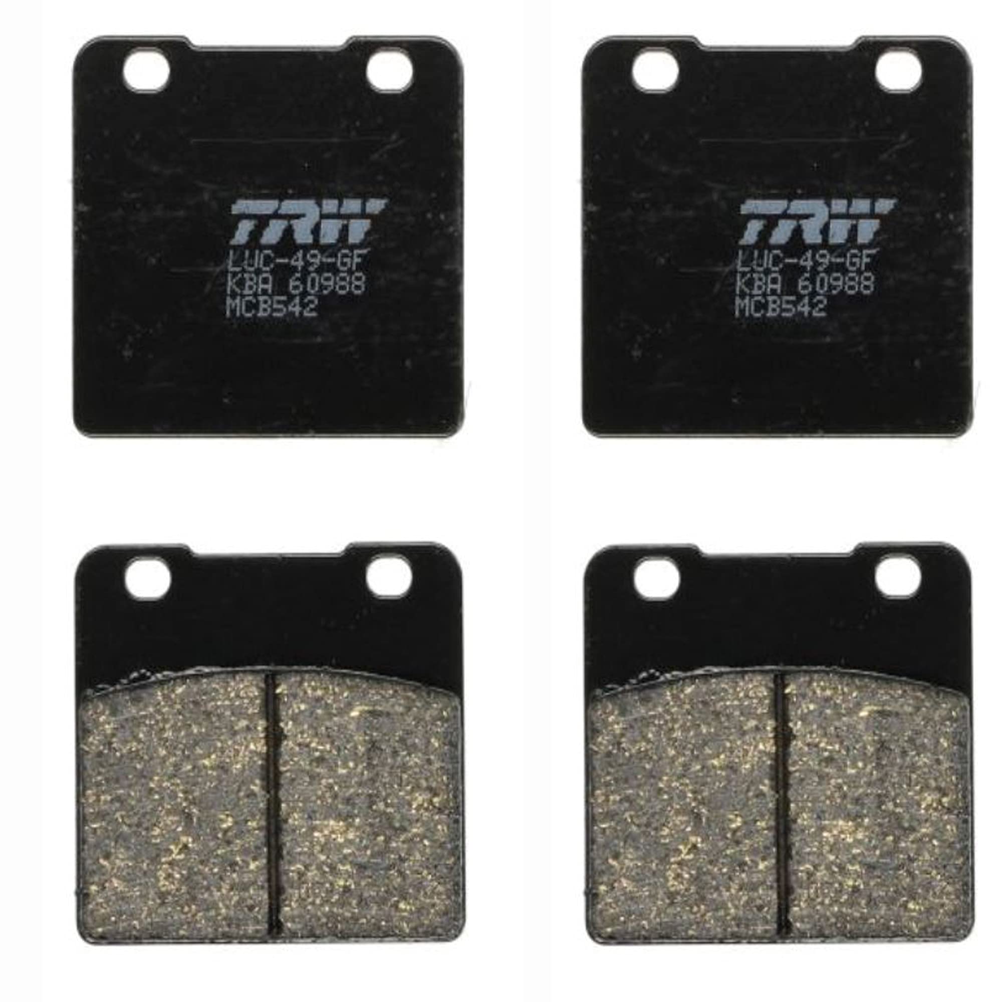 2X TRW Bremsbeläge vorne+hinten MCB542 passend für Suzuki VS 1400 GLP GLF Intruder 1987-2003 VX51L VX51LD