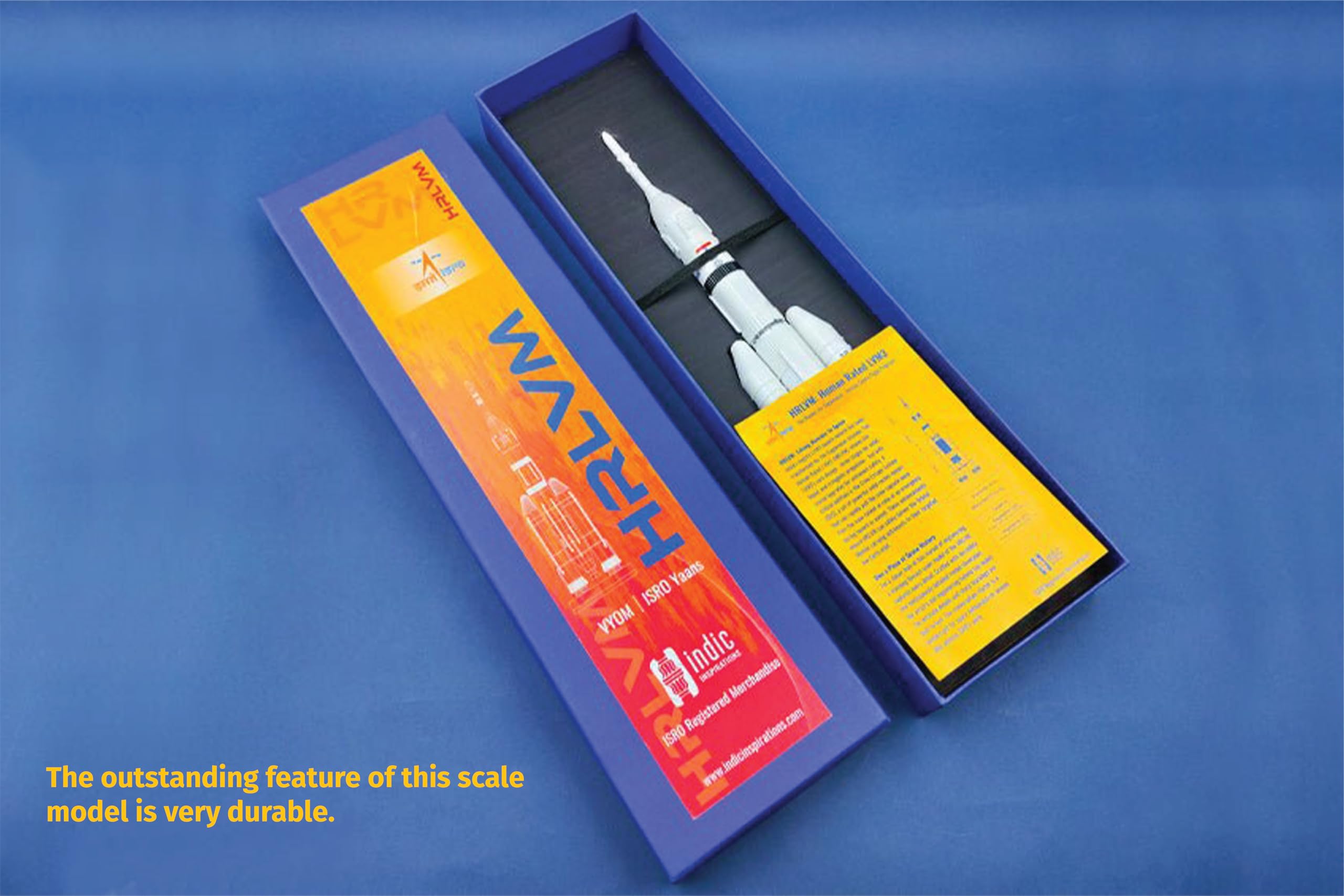 Indic Inspirations HRLVM | Diecast Scale Model 1:200 | Diecast ABS Plastic with Metal Inserts | ISRO Inspired Collector's Item | Made in India | Perfect Desk Decor & Gift 1