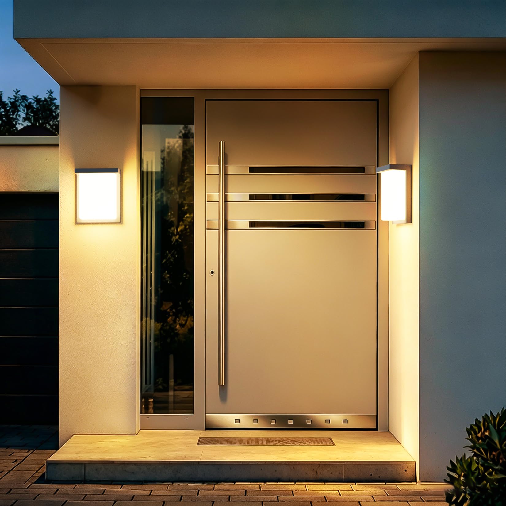 Kligthen LED Außenwandleuchten 3000K, IP65 Wandleuchte Anthrazit außenlampe