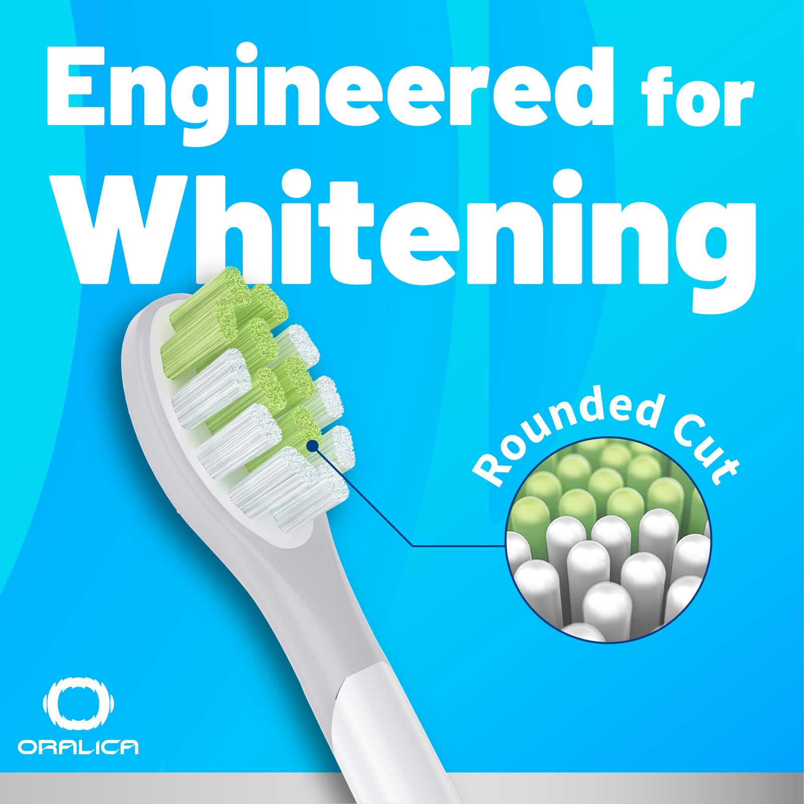 Cabezales de repuesto compatibles con Philips Sonicare W DiamondClean HX6062 HX6063 HX6064, blanqueamiento, eliminación de manchas de placa con cerdas medianas y goma limpiadora de lengua,